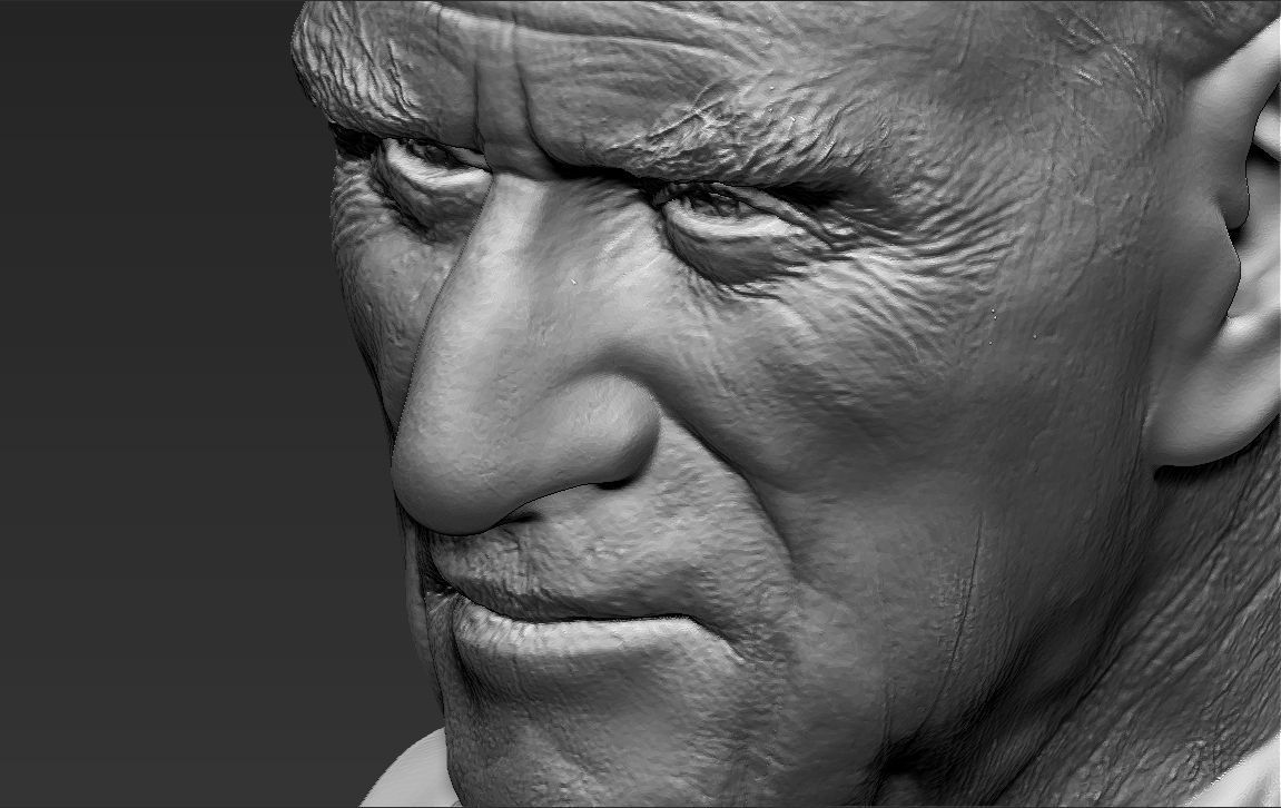 Prince Philip bust 3D printing ready stl obj formats 3D print model_16