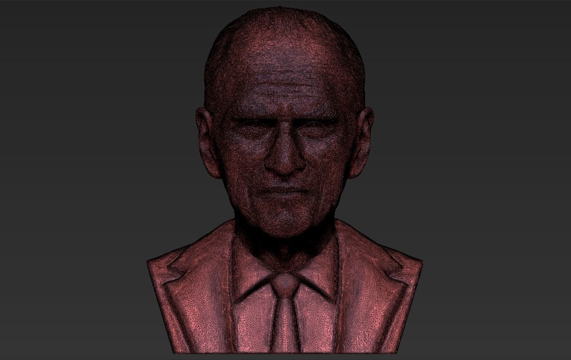 Prince Philip bust 3D printing ready stl obj formats 3D print model_27