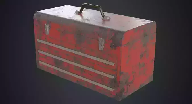 Toolbox 2B Low-poly 3D model