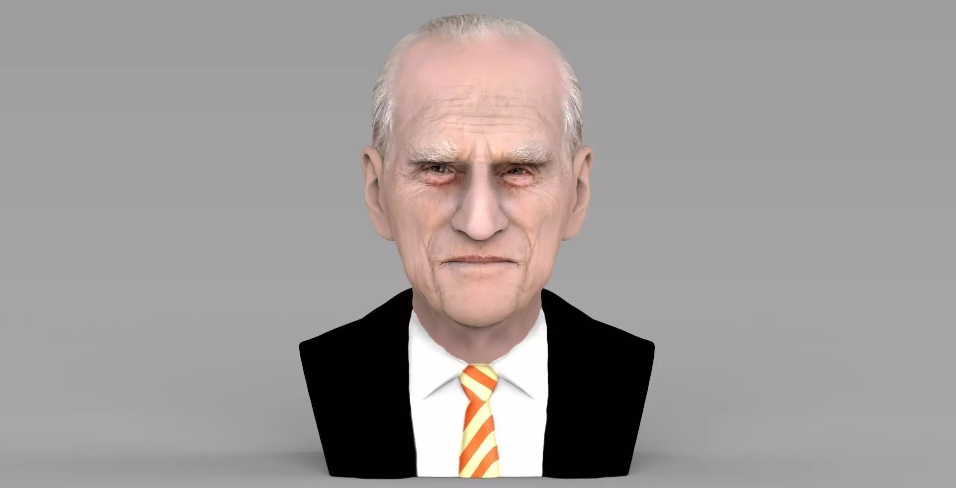 Prince Philip bust ready for full color 3D printing 3D print model_0