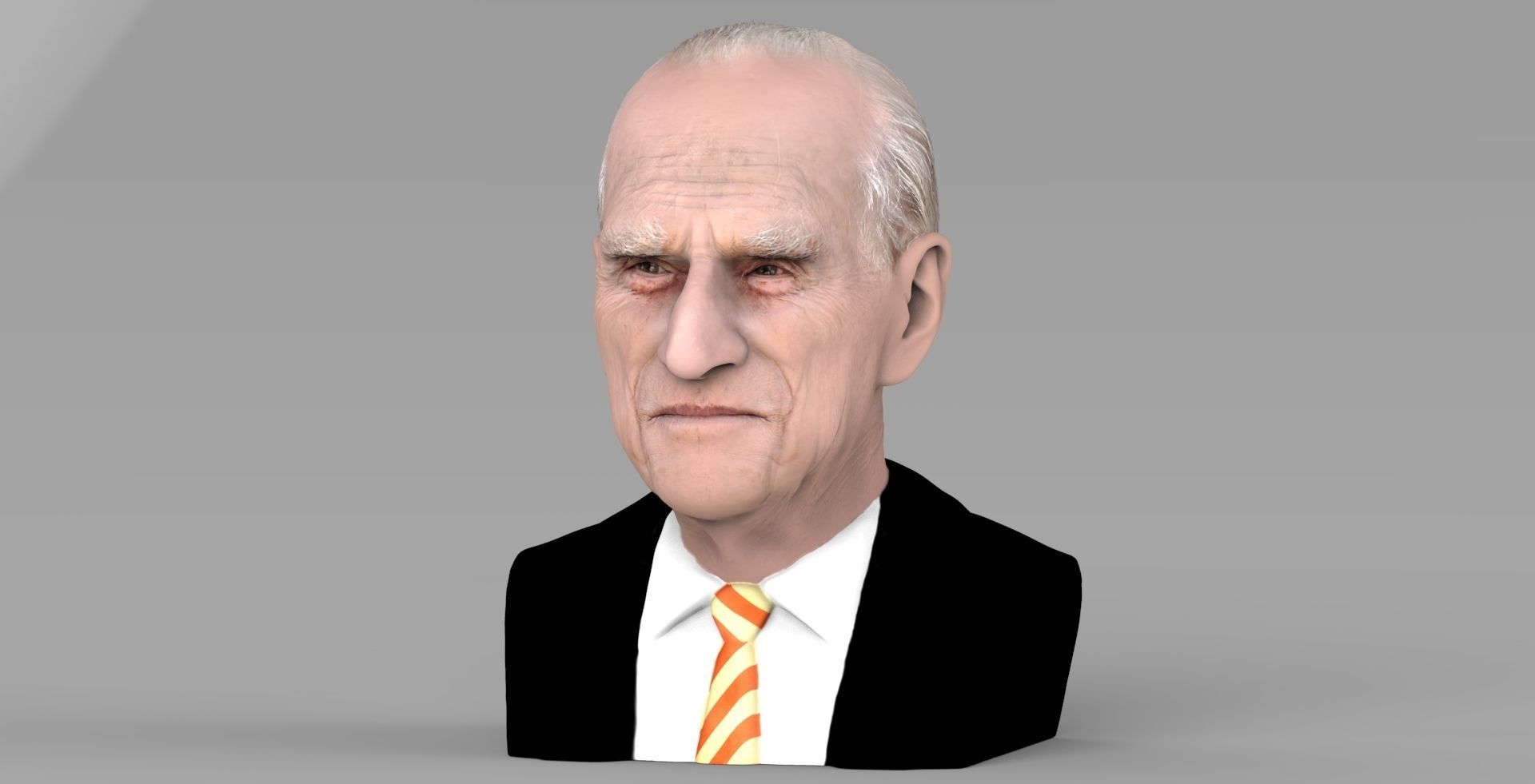 Prince Philip bust ready for full color 3D printing 3D print model_1
