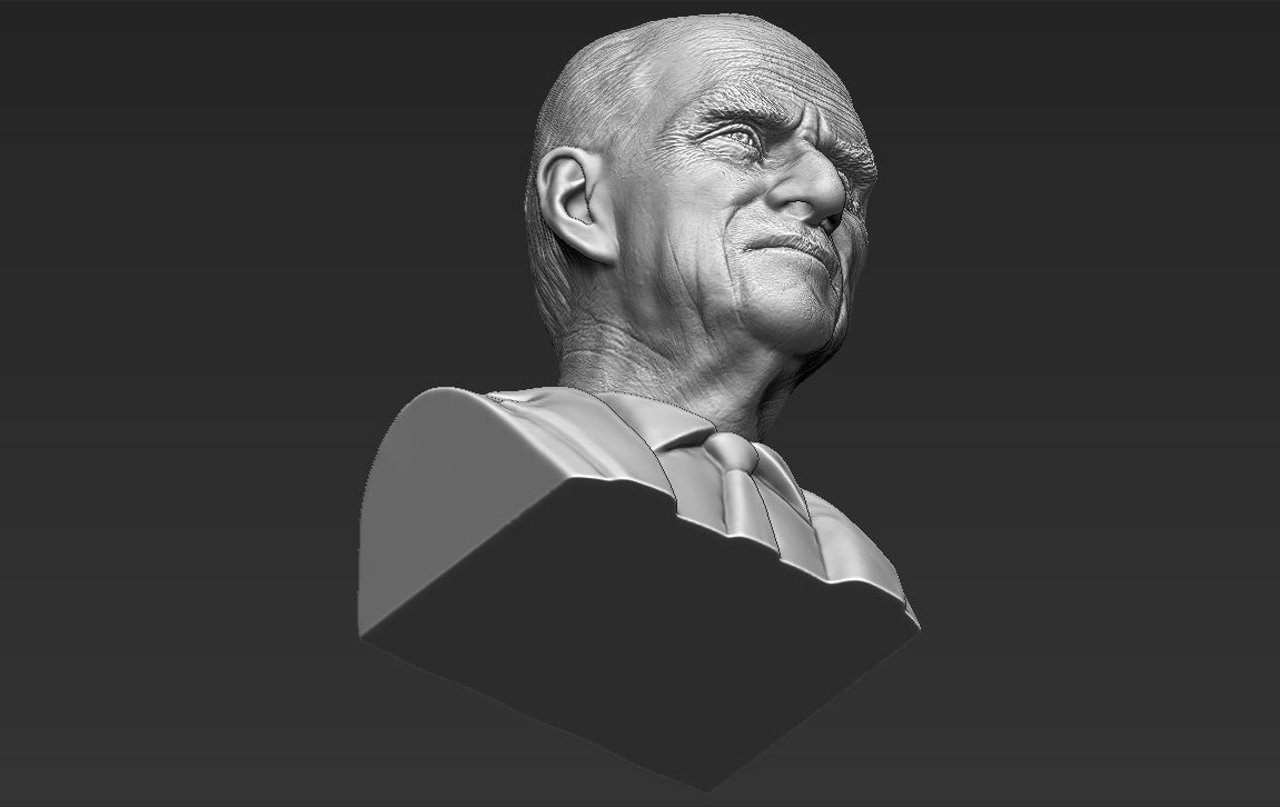 Prince Philip bust ready for full color 3D printing 3D print model_49