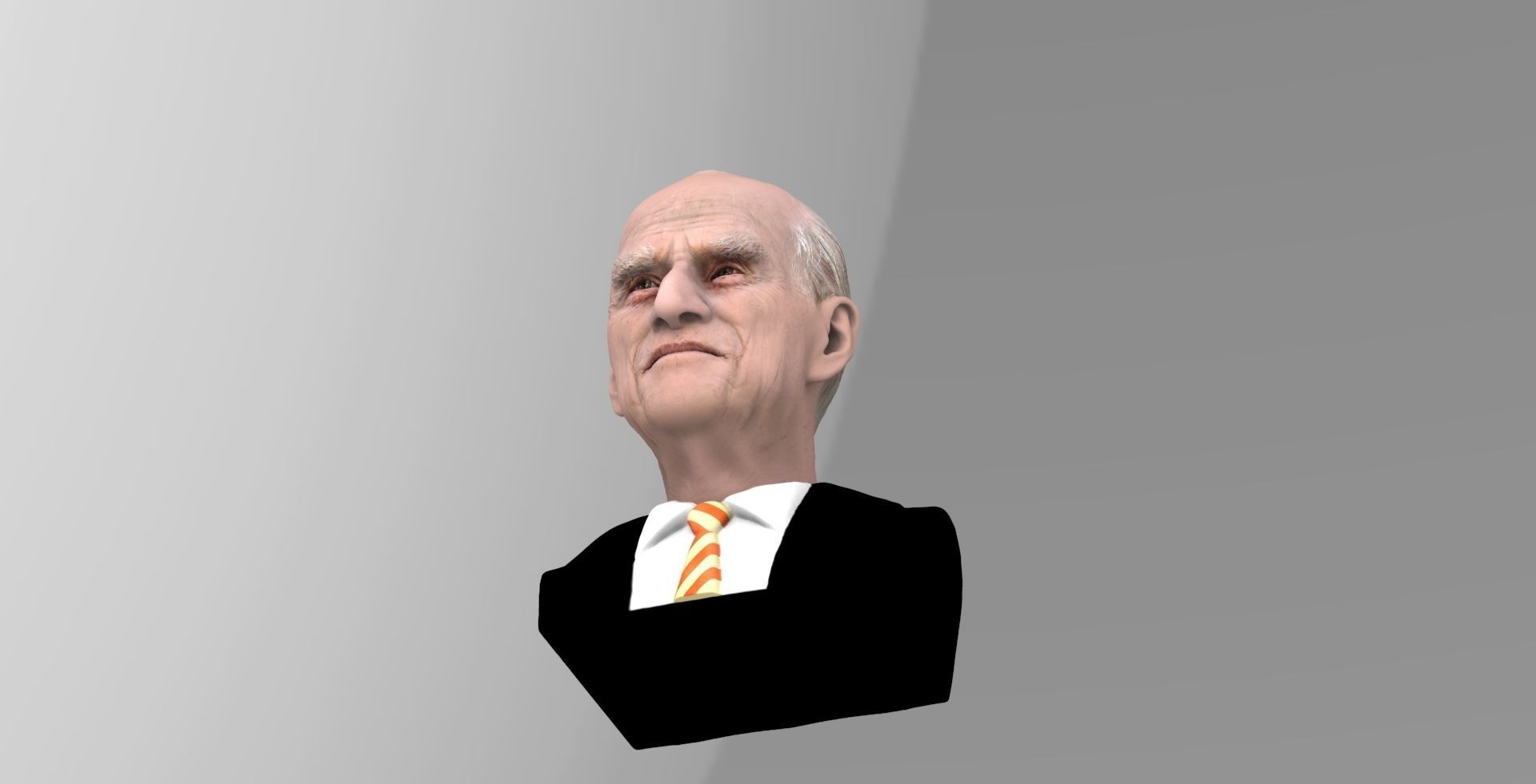 Prince Philip bust ready for full color 3D printing 3D print model_16