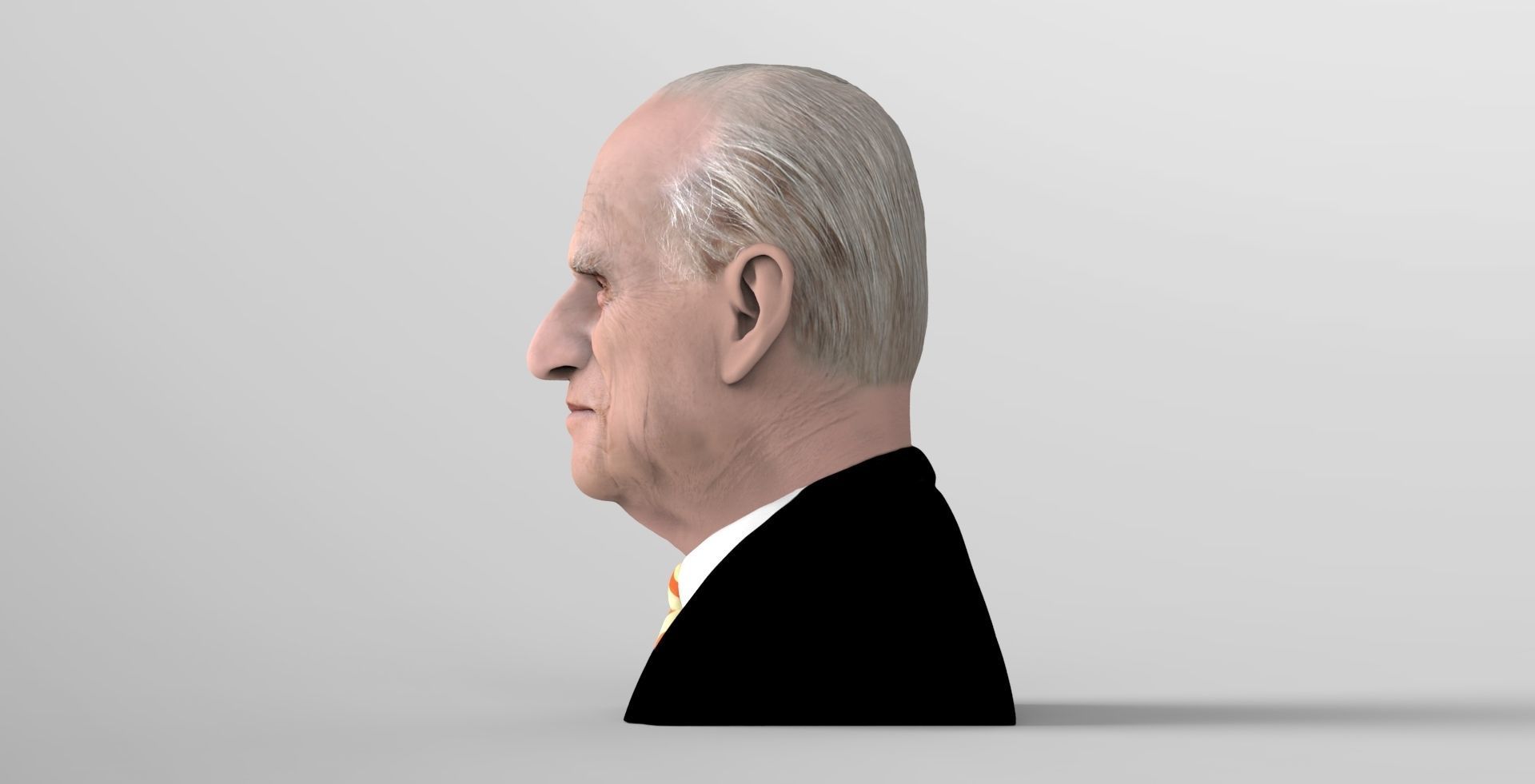 Prince Philip bust ready for full color 3D printing 3D print model_5