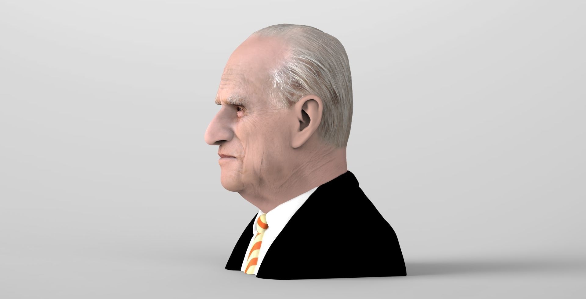 Prince Philip bust ready for full color 3D printing 3D print model_4