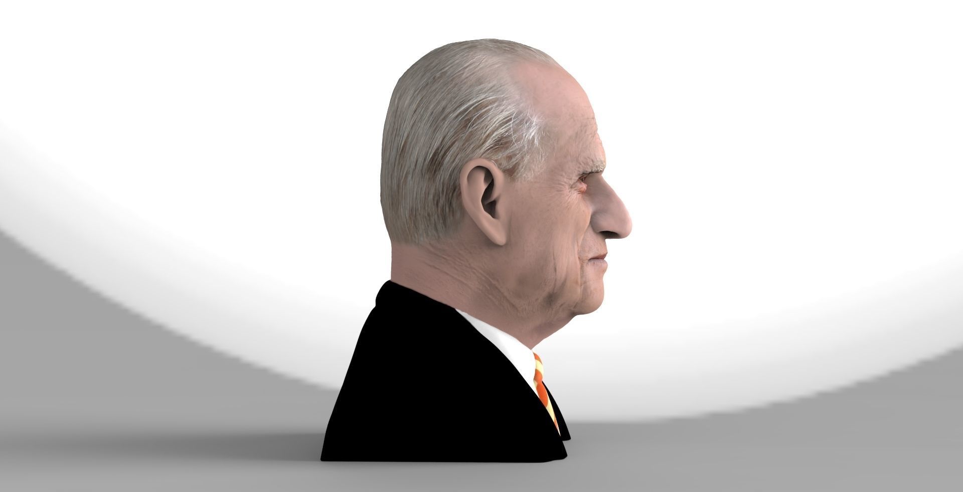 Prince Philip bust ready for full color 3D printing 3D print model_8