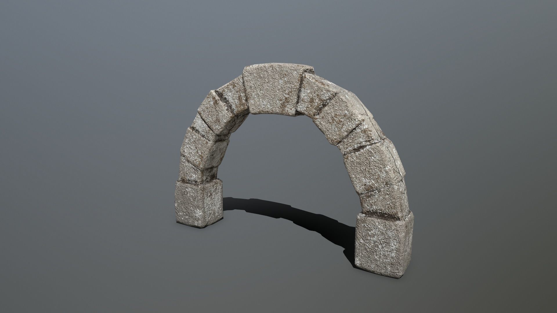 archway 3 stone arch Low-poly 3D model_4