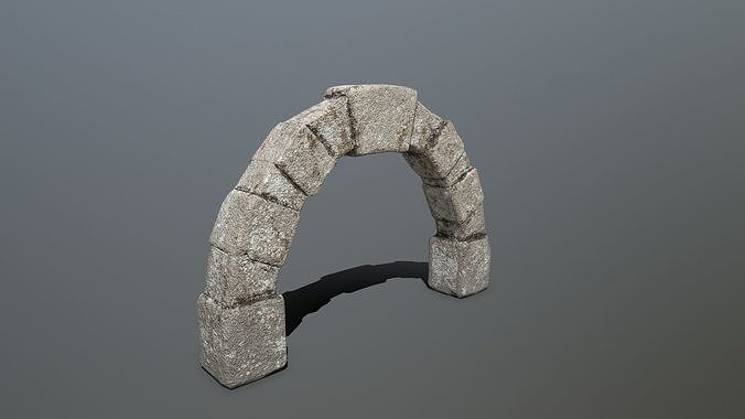 archway 3 stone arch Low-poly 3D model