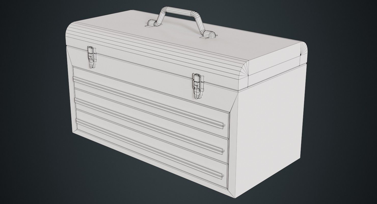 Toolbox 2C Low-poly 3D model_5