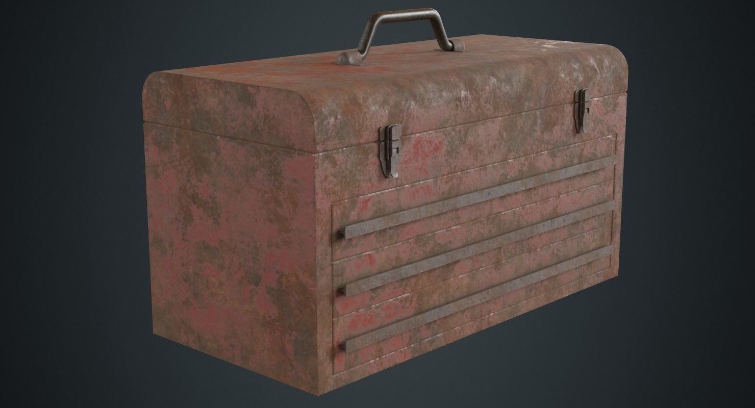 Toolbox 2C Low-poly 3D model_1