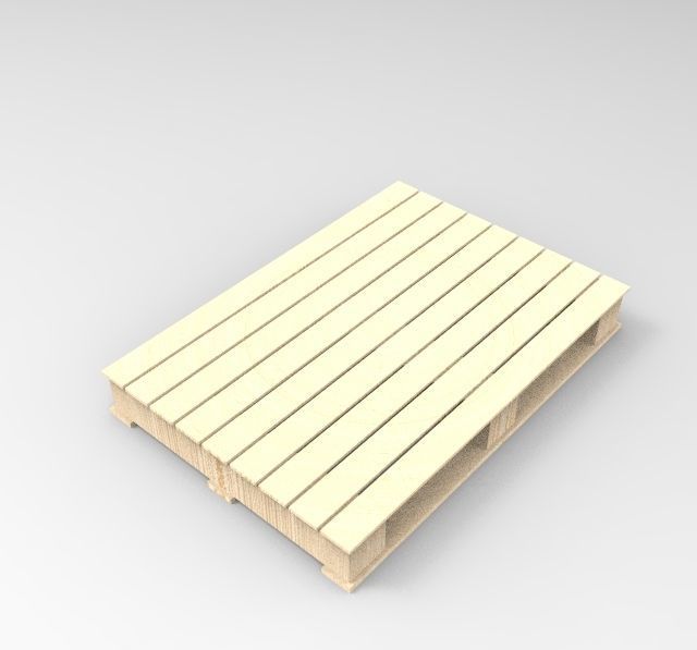 Wooden crate 3D model_2