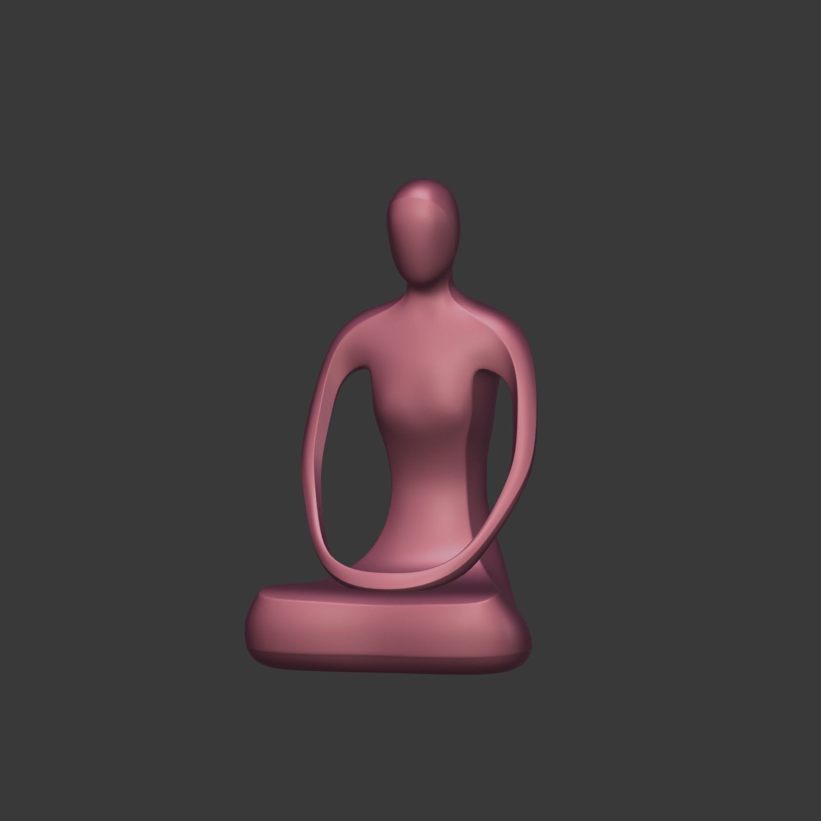 Meditation Figurines Pack Low-poly 3D model_14