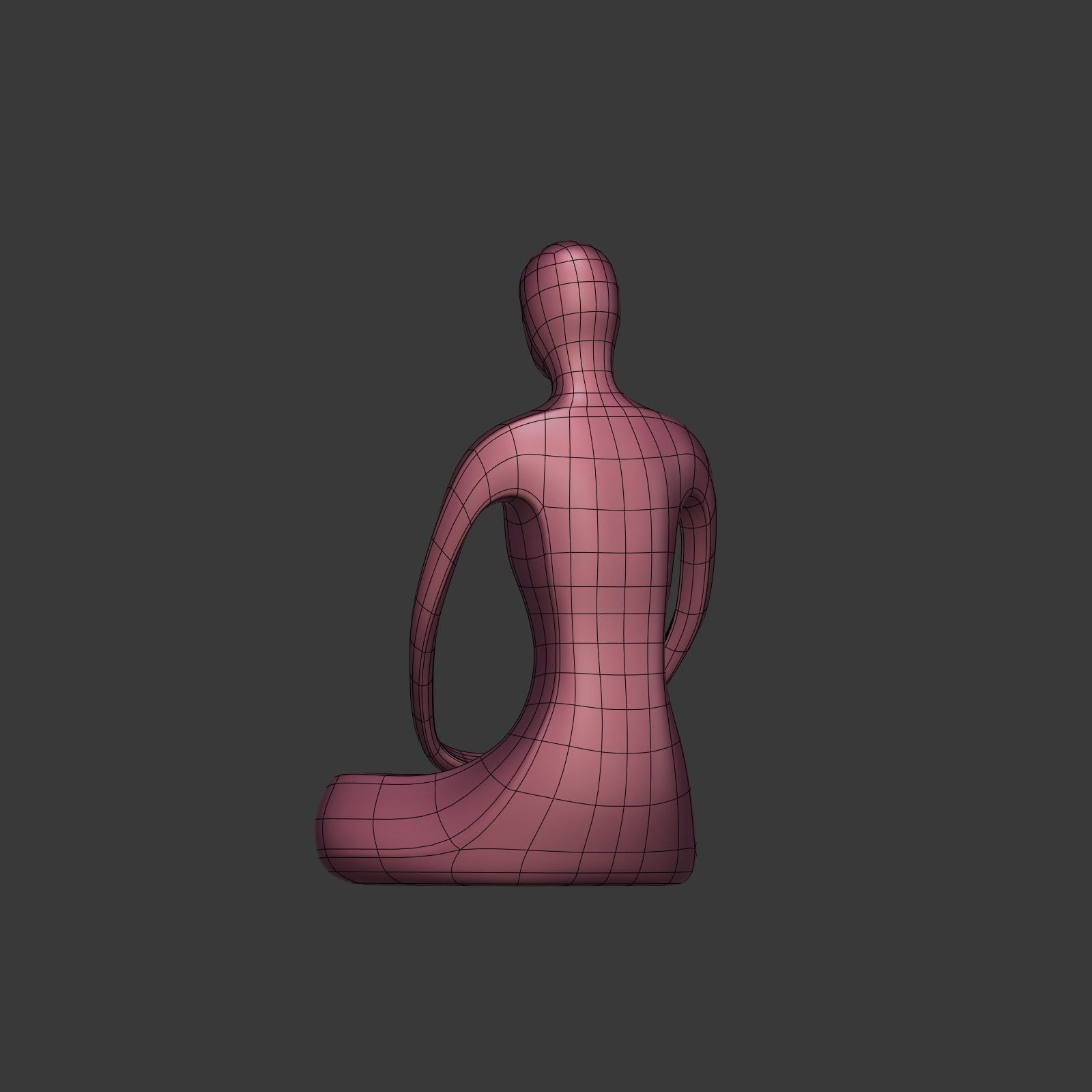 Meditation Figurines Pack Low-poly 3D model_16