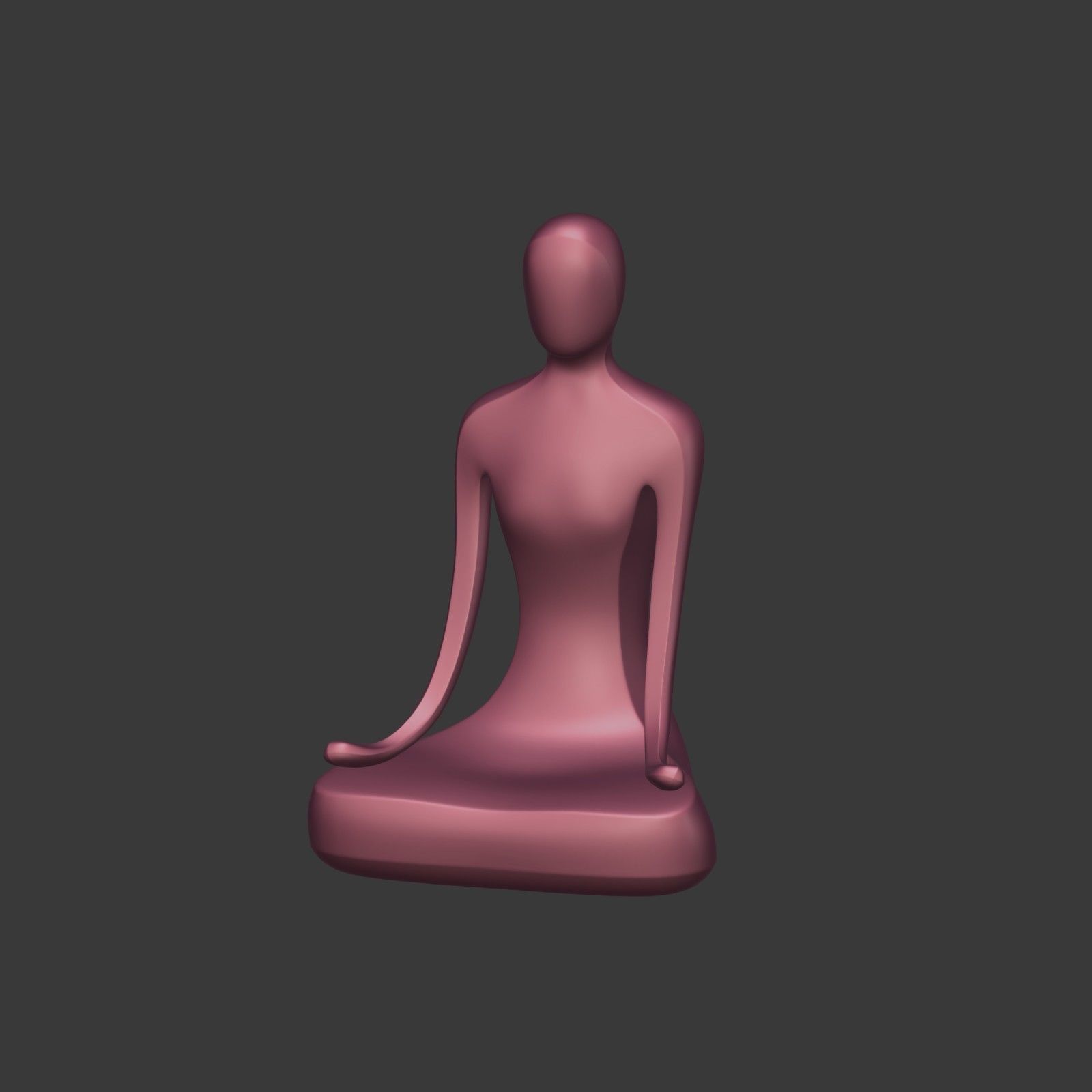 Meditation Figurines Pack Low-poly 3D model_17