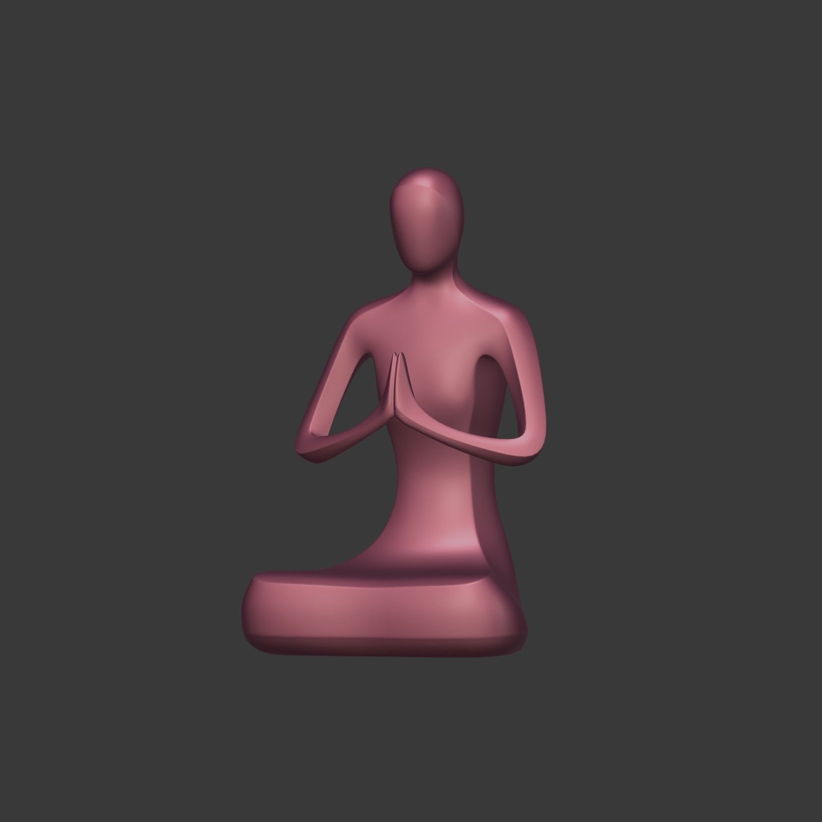 Meditation Figurines Pack Low-poly 3D model_8