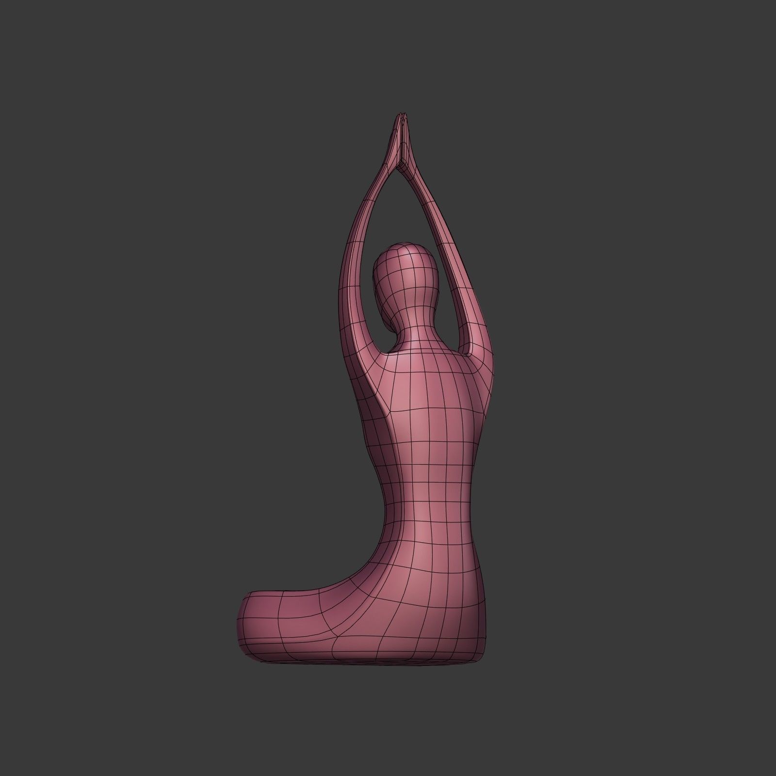 Meditation Figurines Pack Low-poly 3D model_13