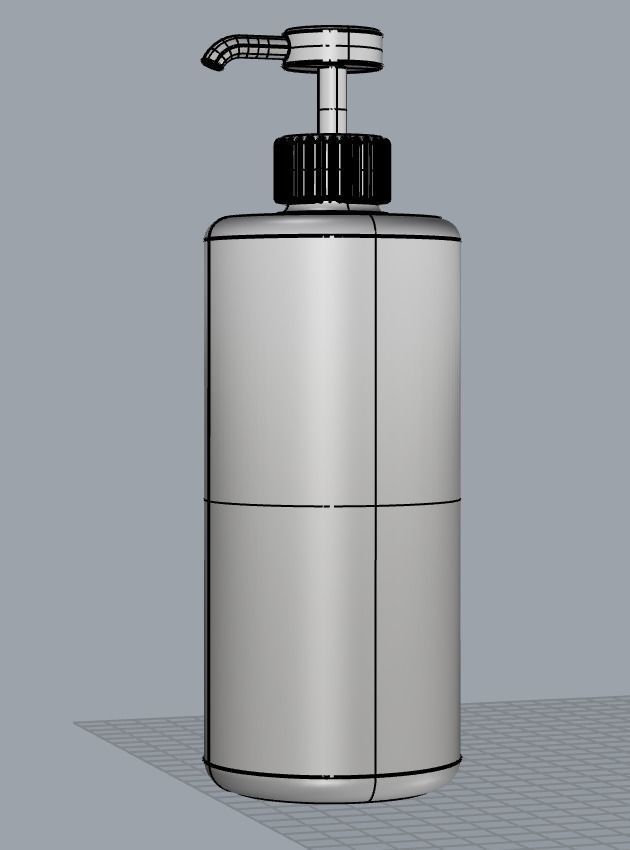 shampoo bottle 3D model_6