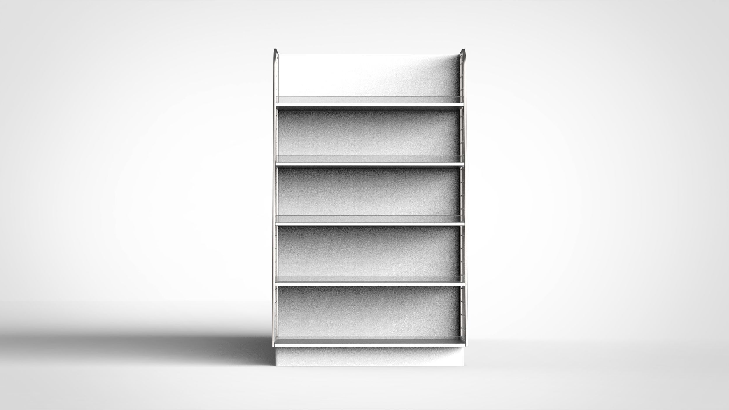 shelf metal with shelves 3D model_1