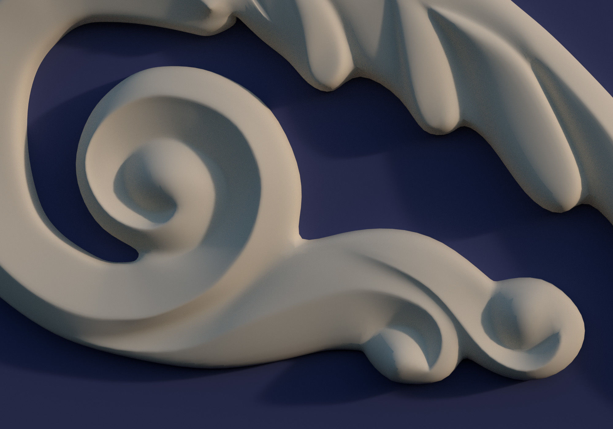 Arhitectural decoration ornament Low-poly 3D model_3