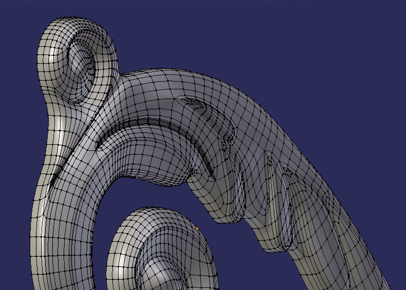 Arhitectural decoration ornament Low-poly 3D model_9