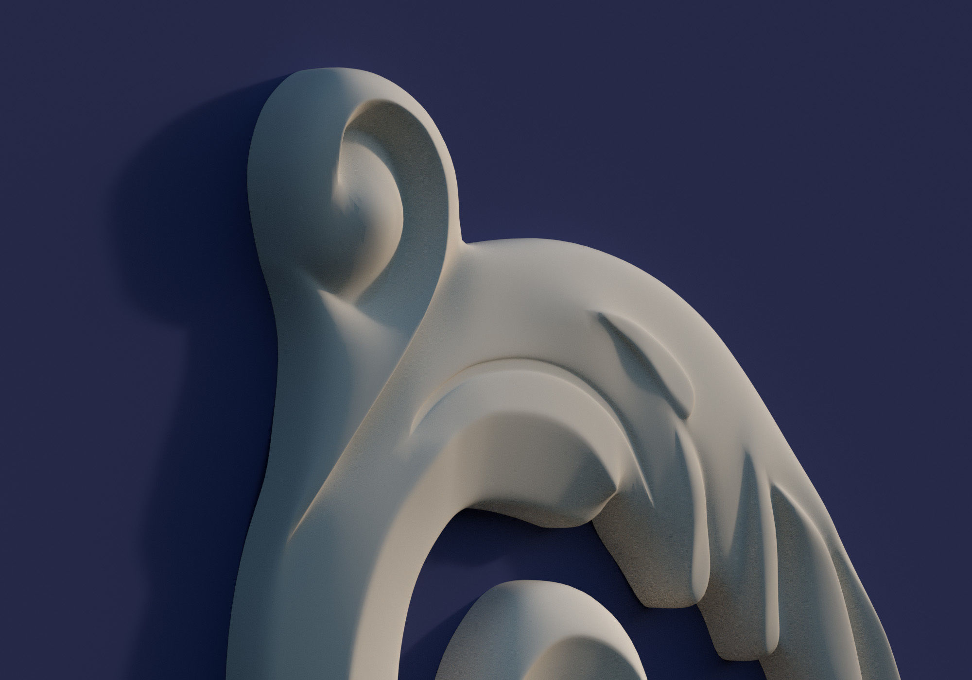 Arhitectural decoration ornament Low-poly 3D model_4