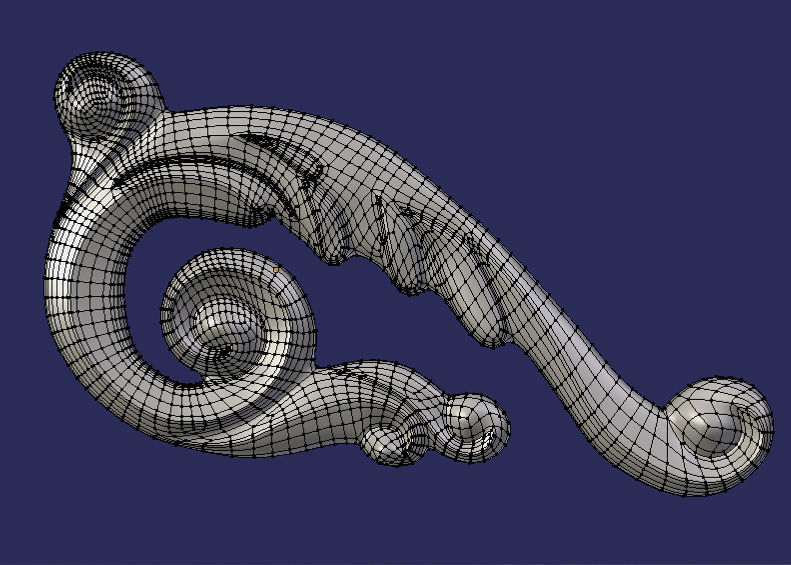 Arhitectural decoration ornament Low-poly 3D model_5