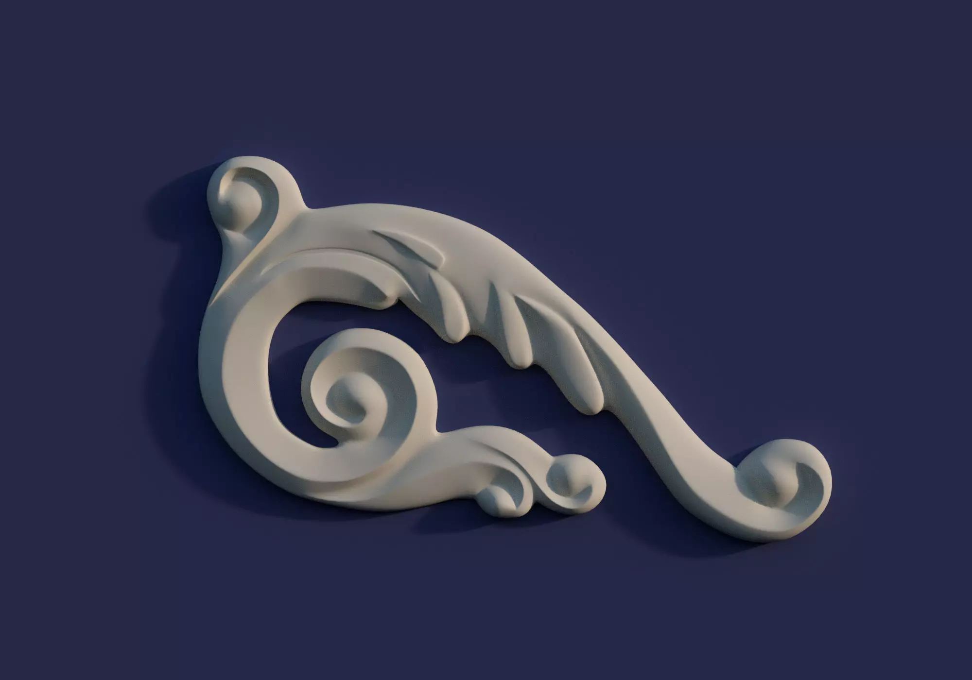 Arhitectural decoration ornament Low-poly 3D model_0