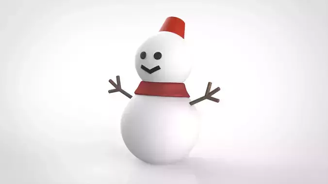 snow man 3D model