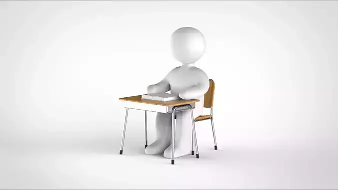 study person at desk