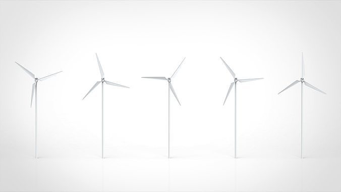 Wind-power generation 3D model