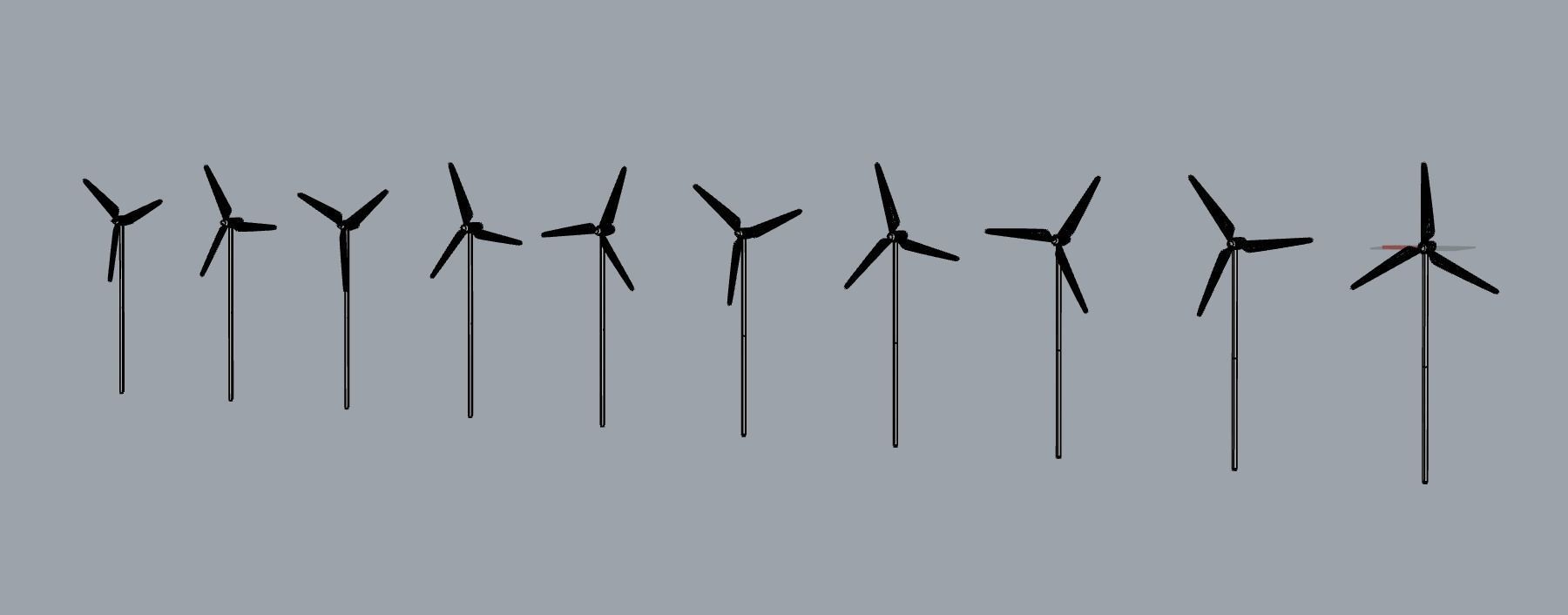 Wind-power generation 3D model_7