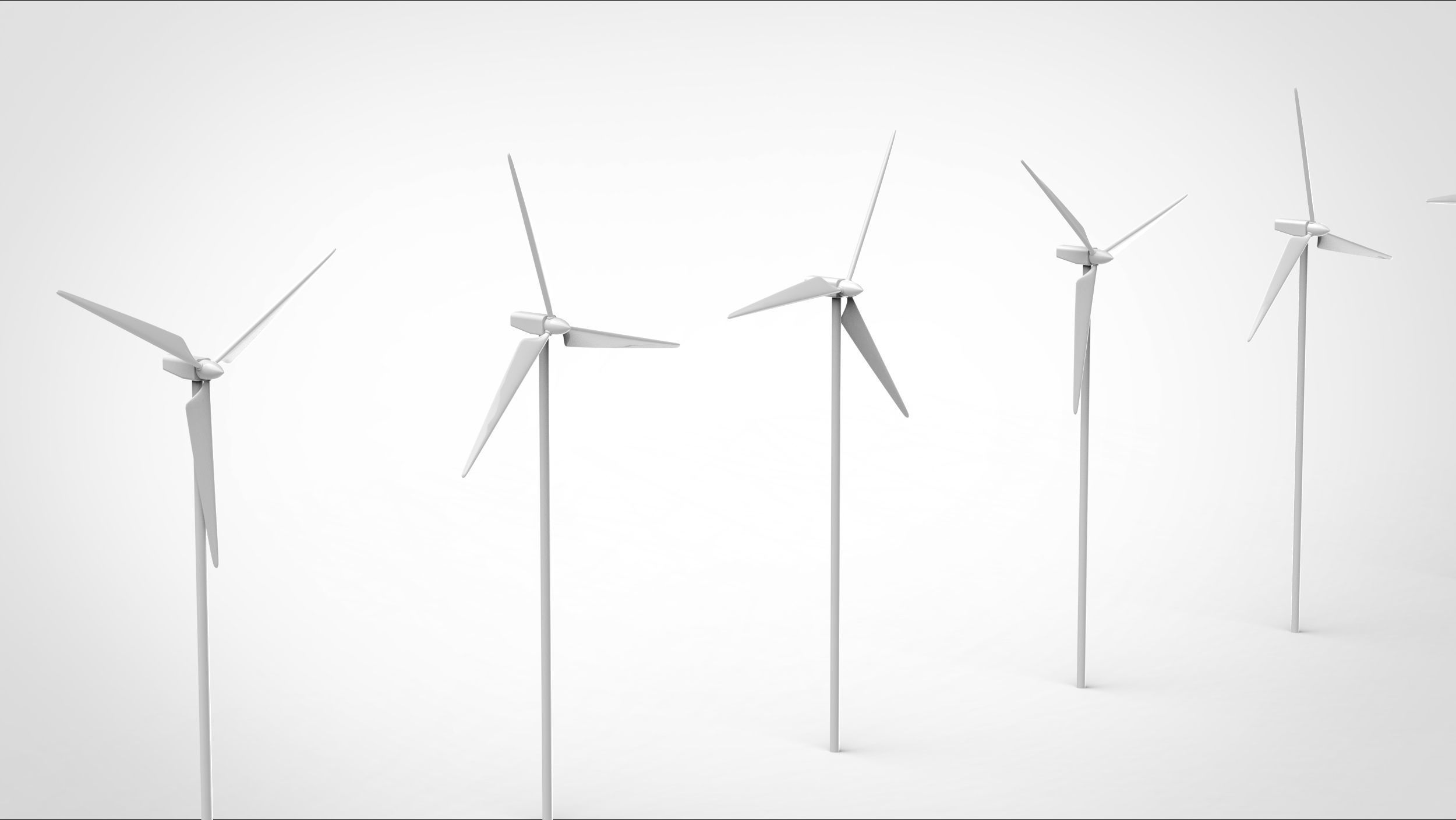 Wind-power generation 3D model_4