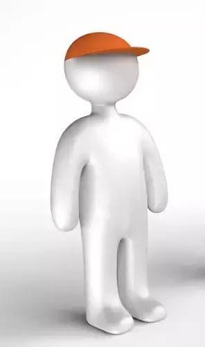 worker man with orange hat