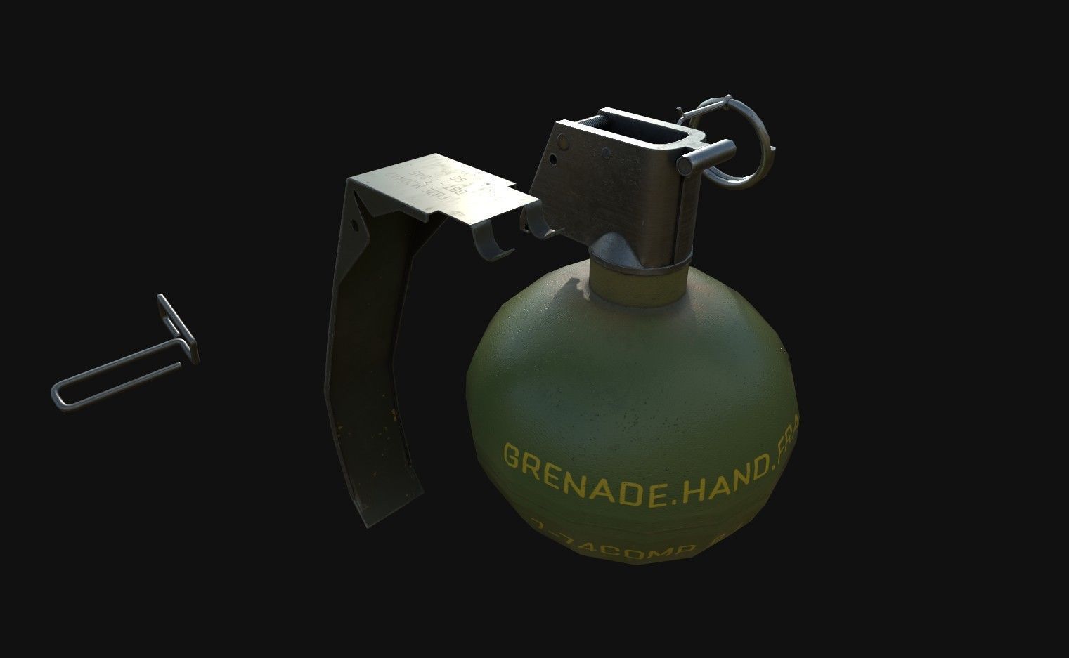 Grenades grenade canister Low-poly 3D model_21