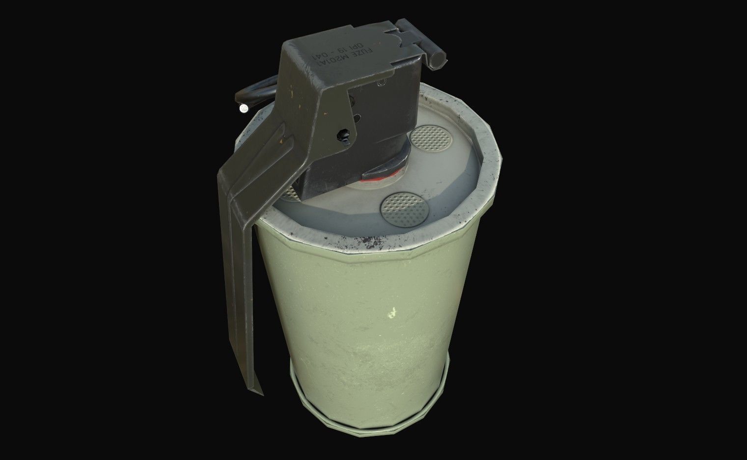 Grenades grenade canister Low-poly 3D model_5