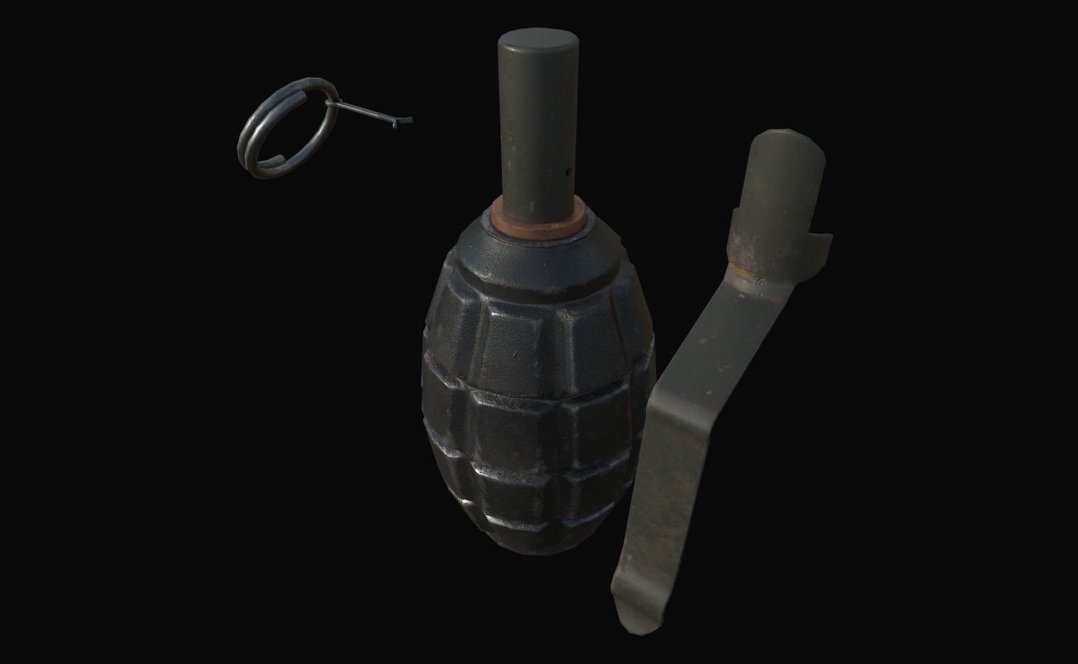 Grenades grenade canister Low-poly 3D model_15