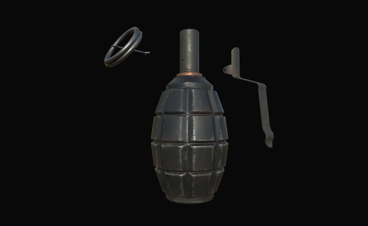 Grenades grenade canister Low-poly 3D model_16