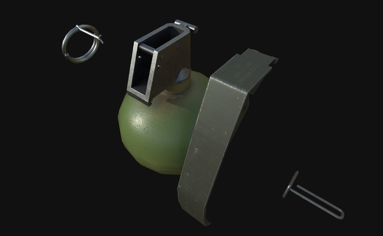 Grenades grenade canister Low-poly 3D model_22