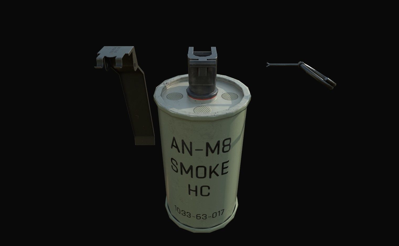 Grenades grenade canister Low-poly 3D model_6