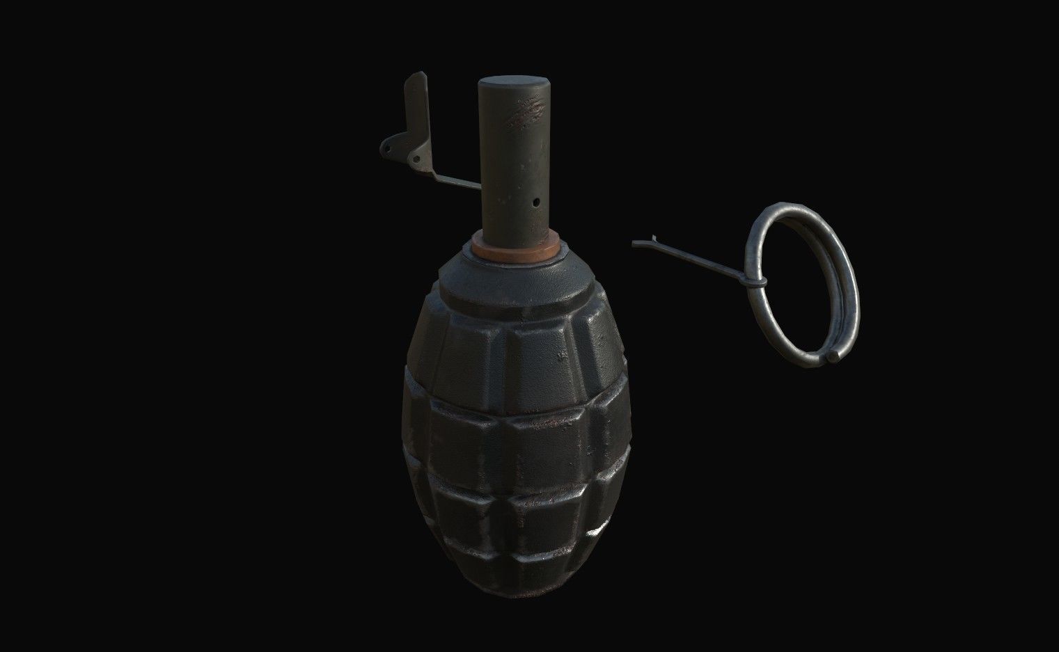 Grenades grenade canister Low-poly 3D model_14