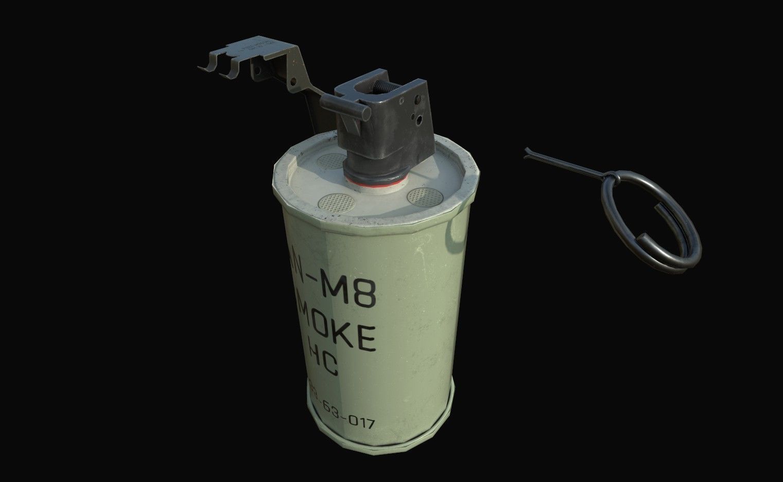 Grenades grenade canister Low-poly 3D model_7