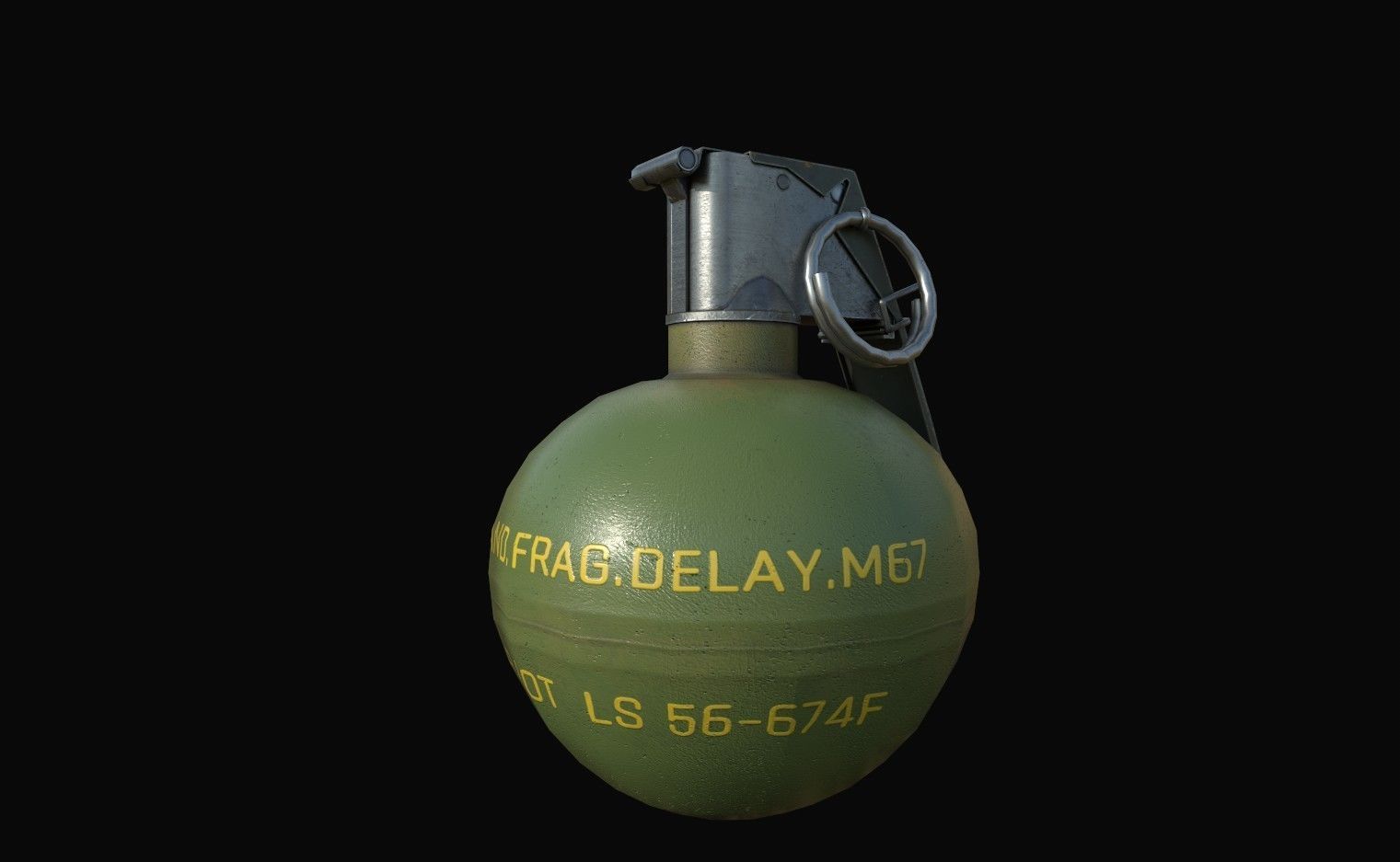 Grenades grenade canister Low-poly 3D model_17