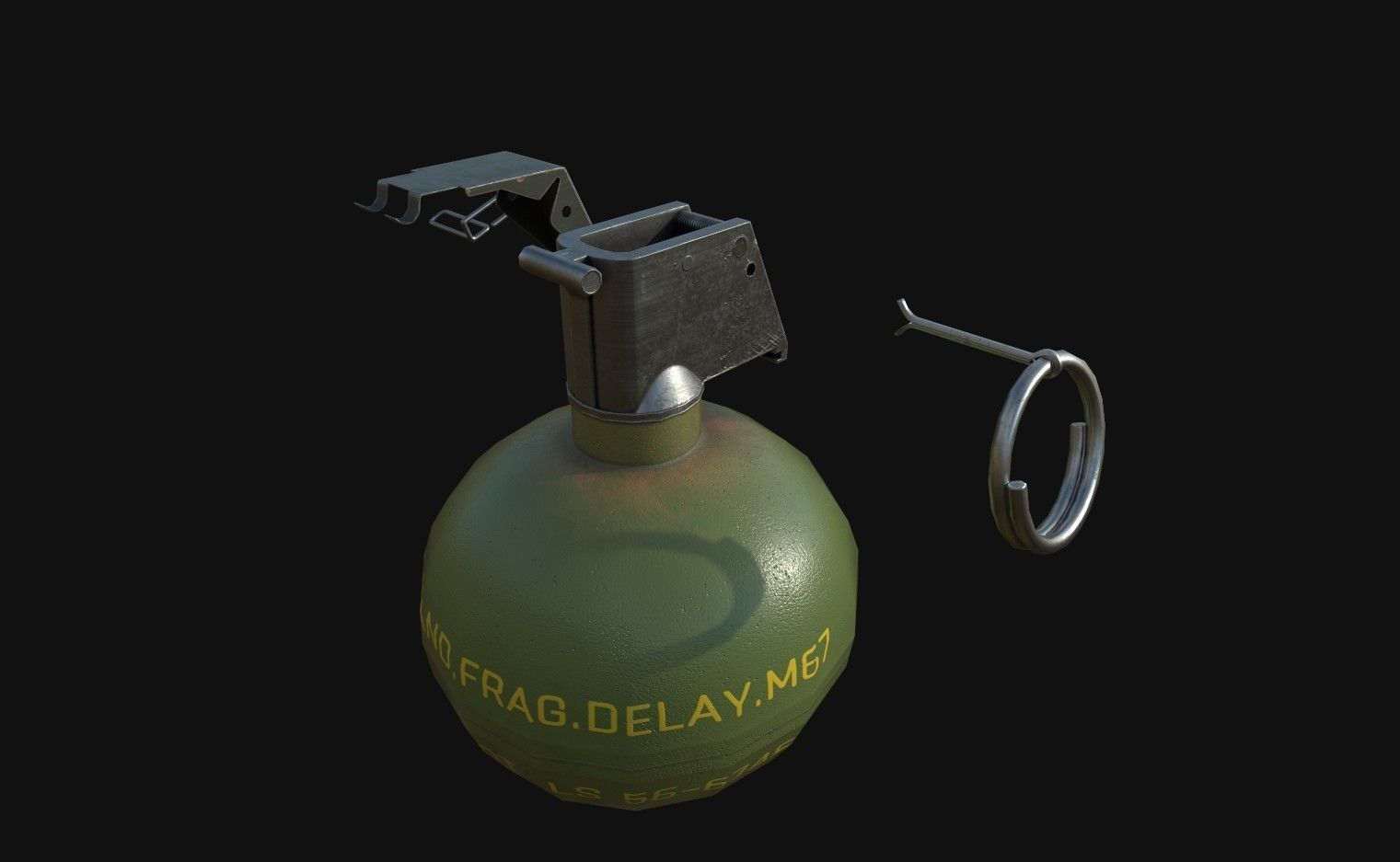 Grenades grenade canister Low-poly 3D model_20