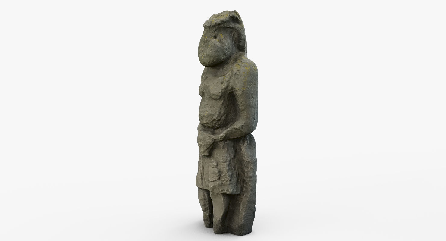 Ancient statue 3D Free 3D model_4