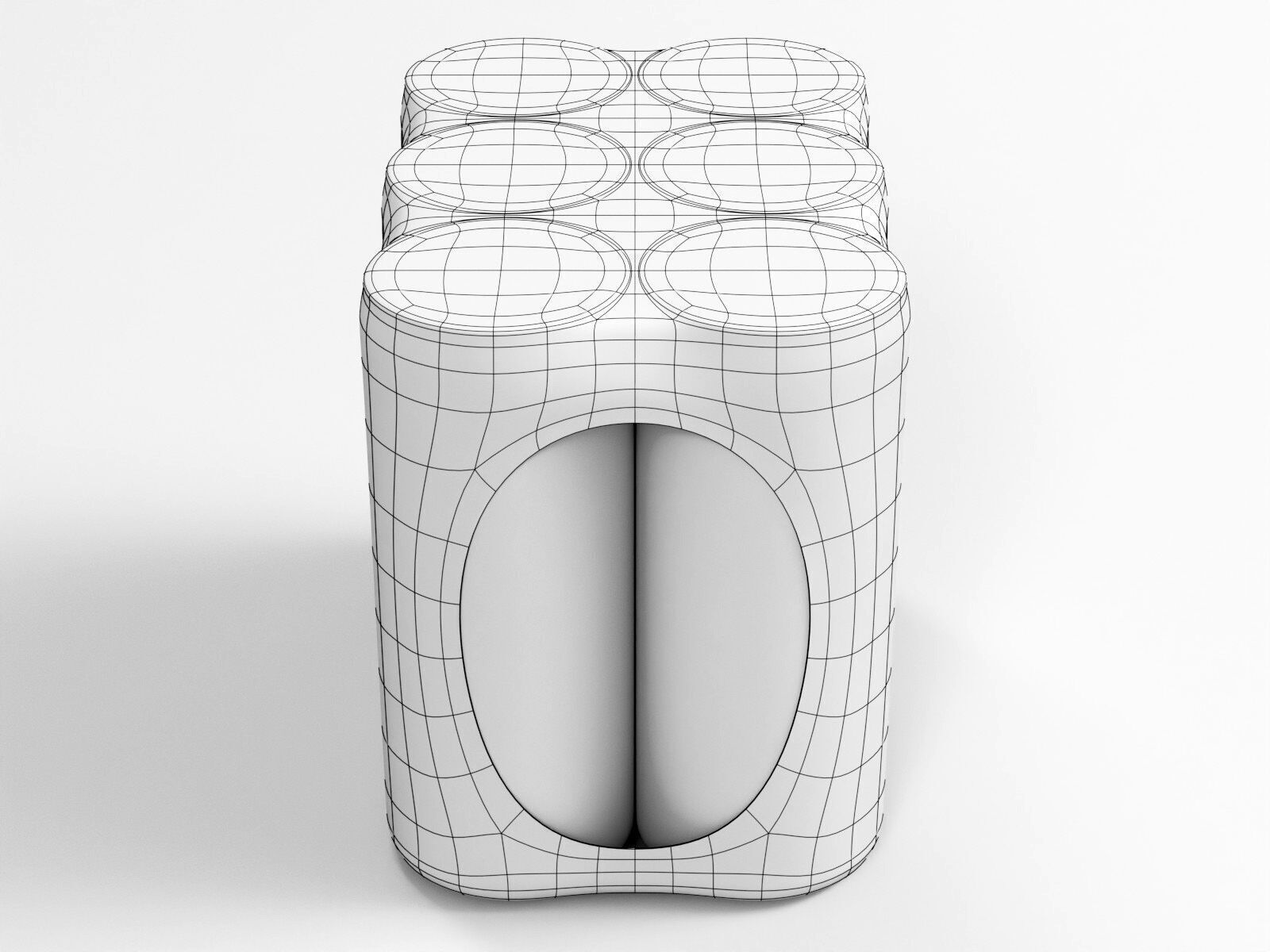 6x 250ml Sleek shrinkwrapped beverage cans 3D model_4
