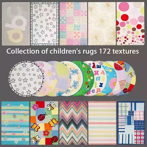 Collection of childrens rugs 172 textures 