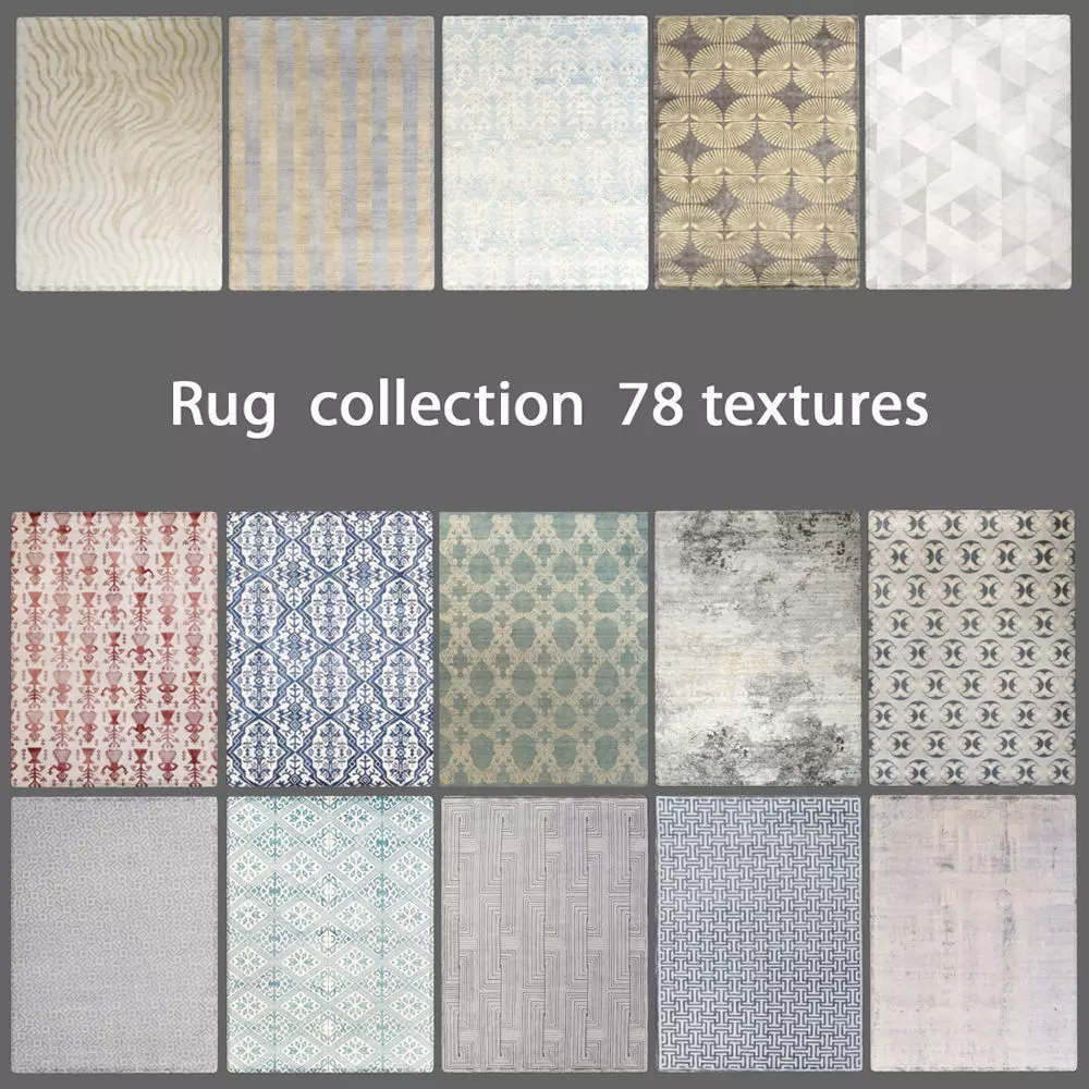 Rug collection 78 textures  3D model_0