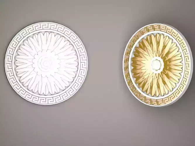Plaster ceiling ornament ceiling medallion 3D model