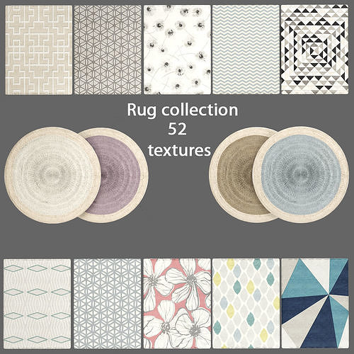 Rug collection 52 textures 3D model