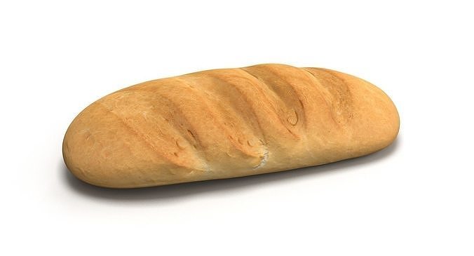 3D Scan Bread Low-poly 3D model 3